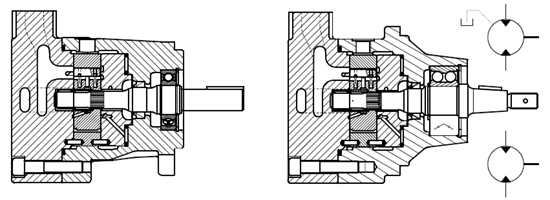 DENISON丹尼遜M5B系列葉片馬達剖面圖